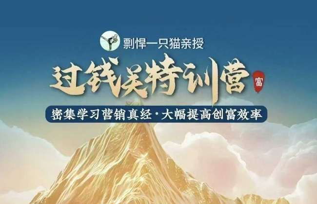 剽悍一只猫-过钱关特训营，学习营销真经 大幅度提高创富效率 - 宏盛创业网-宏盛创业网