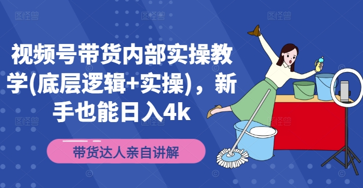 视频号带货内部实操教学(底层逻辑+实操)，新手也能日入4k - 宏盛创业网-宏盛创业网