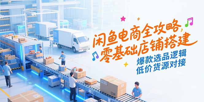 闲鱼电商全攻略，零基础店铺搭建，爆款选品逻辑，低价货源对接 - 宏盛创业网-宏盛创业网