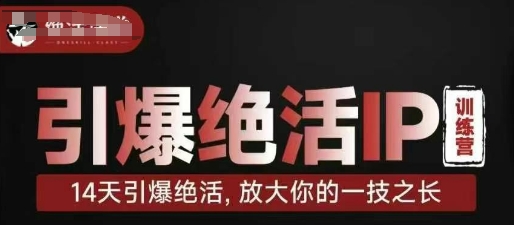 引爆绝活IP训练营，14天引爆绝活，放大你的一技之长 - 宏盛创业网-宏盛创业网