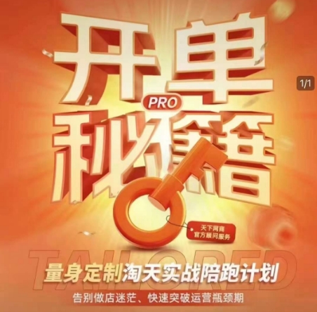 淘宝开单秘籍PRO，量身定制淘天实战陪跑计划，告别做店迷茫、快速突破运营瓶颈期 - 宏盛创业网-宏盛创业网