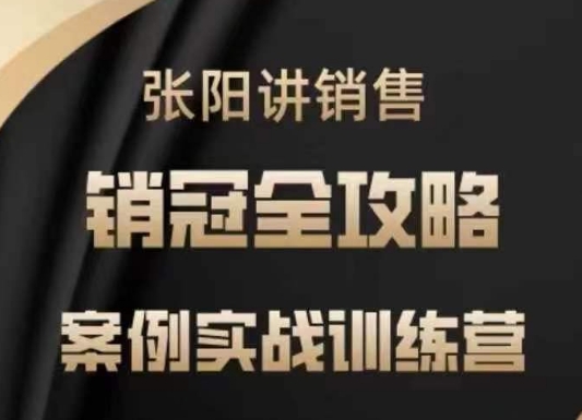 张阳讲销售实战训练营，​案例实战训练，销冠全攻略 - 宏盛创业网-宏盛创业网