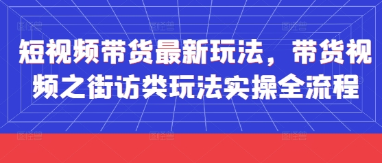 短视频带货最新玩法，带货视频之街访类玩法实操全流程 - 宏盛创业网-宏盛创业网