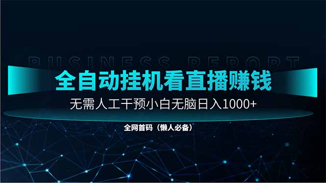 直播助手全自动看大平台直播赚钱，全自动无需人工干预，小白无脑日入1000 - 宏盛创业网-宏盛创业网