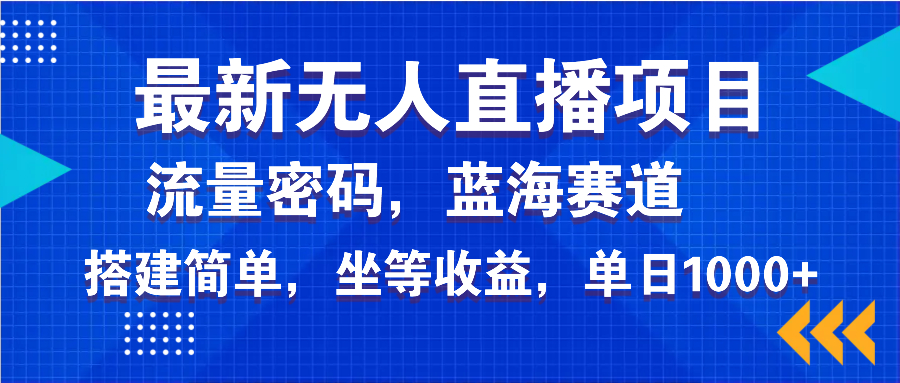 最新无人直播项目—美女电影游戏，轻松日入3000+，蓝海赛道流量密码，... - 宏盛创业网-宏盛创业网