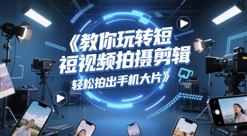 教你玩转短视频拍摄剪辑，轻松拍出手机大片 - 宏盛创业网-宏盛创业网