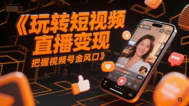 玩转短视频直播变现，把握视频号金风口 - 宏盛创业网-宏盛创业网