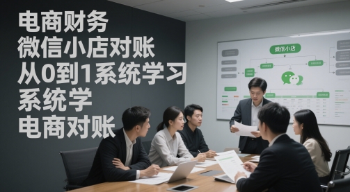 电商财务微信小店对账，从0到1系统学习电商对账 - 宏盛创业网-宏盛创业网
