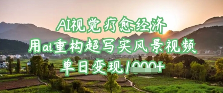 AI视觉疗愈经济：用ai重构超写实风景视频，单日变现多张 - 宏盛创业网-宏盛创业网