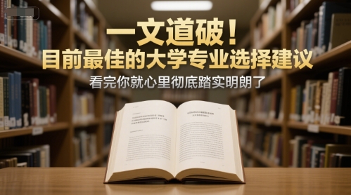 付费文章：一文道破！目前最佳的大学专业选择建议，看完你就心里彻底踏实明朗了 - 宏盛创业网-宏盛创业网