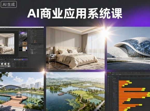 AI商业应用系统课，室内-软装-建筑-景观，智能设计+效果图+动画画实战 - 宏盛创业网-宏盛创业网