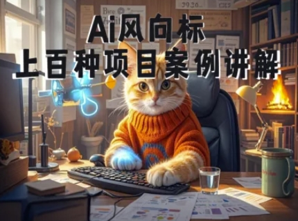 Ai风向标-附100种项目案例玩法-0基础小白到大神ai视频商业应用教学 - 宏盛创业网-宏盛创业网