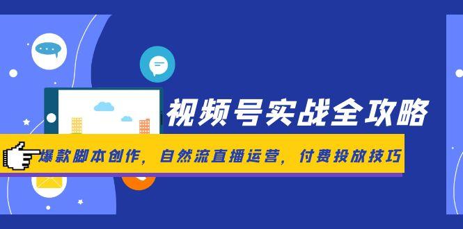 视频号实战全攻略，爆款脚本创作，自然流直播运营，付费投放技巧 - 宏盛创业网-宏盛创业网