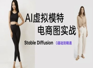 AI虚拟模特电商图实战，AI绘画Stable Diffusion 0基础到精通 - 宏盛创业网-宏盛创业网