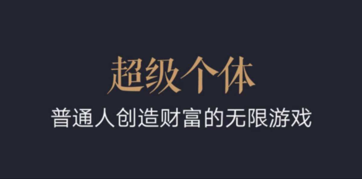 超级个体：2024-2025翻盘指南，普通人创造财富的无限游戏 - 宏盛创业网-宏盛创业网