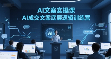 AI文案实操课，AI成交文案底层逻辑训练营 - 宏盛创业网-宏盛创业网