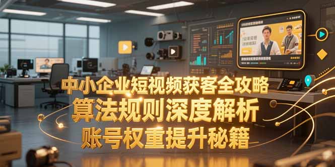 中小企业短视频获客全攻略，算法规则深度解析，账号权重提升秘籍 - 宏盛创业网-宏盛创业网
