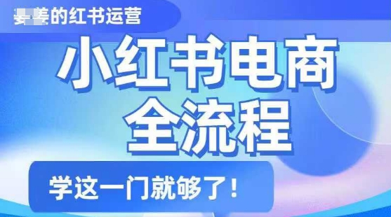 小红书电商全流程，精简易懂，从入门到精通，学这一门就够了 - 宏盛创业网-宏盛创业网