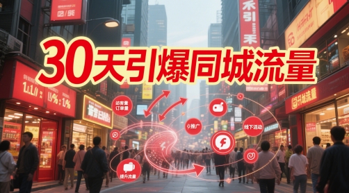 30天引爆同城流量：团购篇 认知篇 流量篇 来客篇 达人篇 老板人设IP篇 投流篇 - 宏盛创业网-宏盛创业网